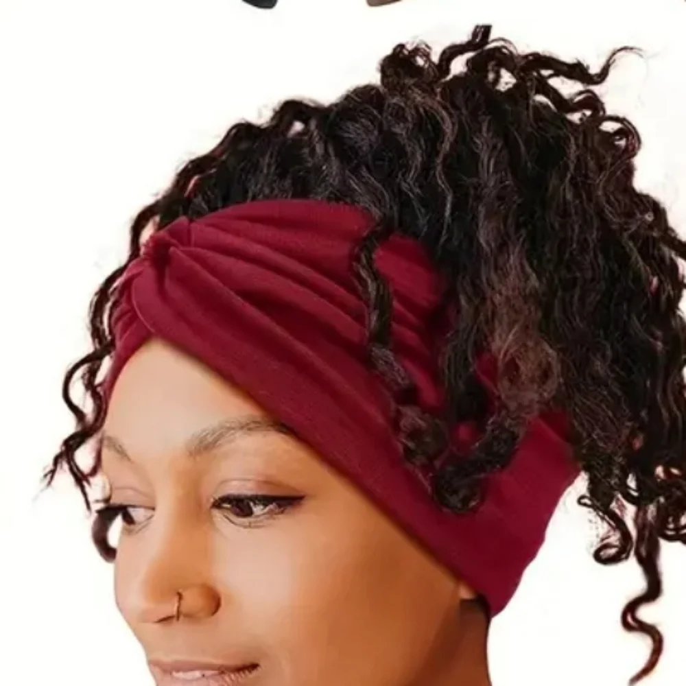 Wide Burgundy Headband